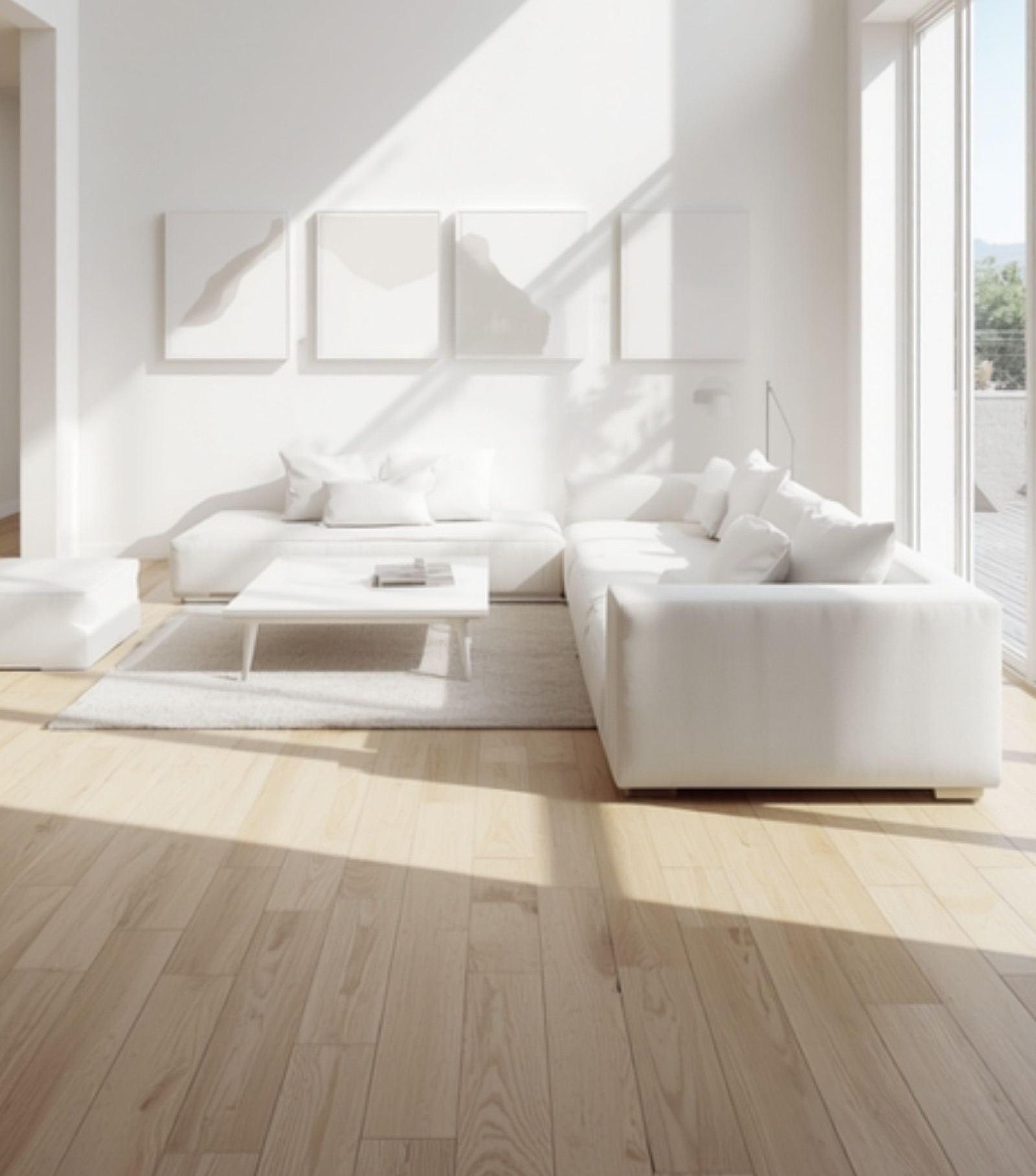 A bright, freshly cleaned modern home interior